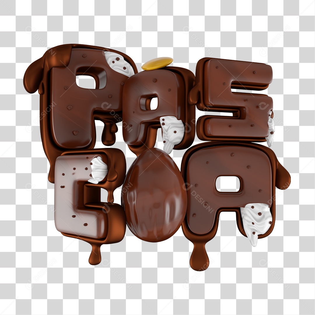 Selo 3D Para Composição Páscoa PNG Transparente