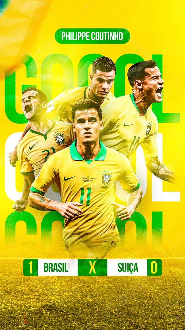 Story Jogo Brasil x Suiça Copa do Mundo Futebol Social Media PSD Editável