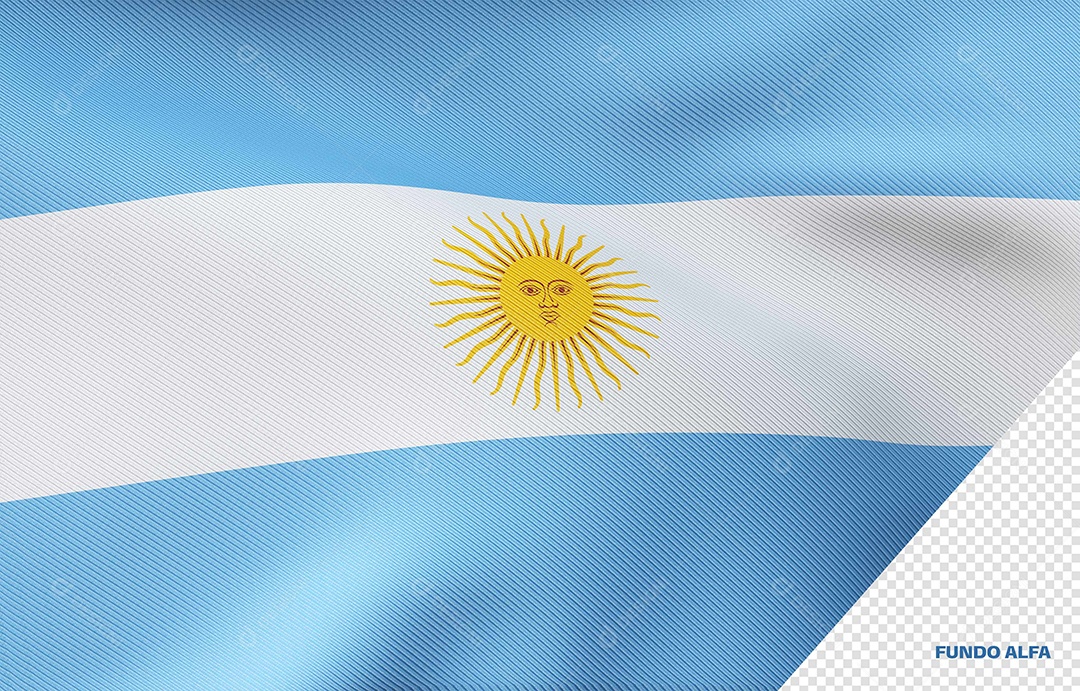 Bandeira do Argentina 3D Textura PSD