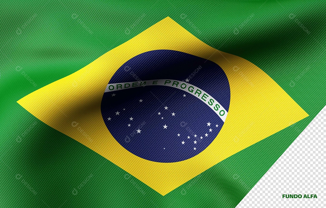 Bandeira do Brasil 3D Textura PSD