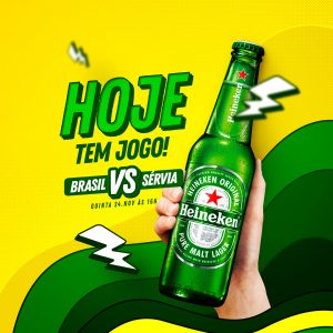 Distribuidora Hoje Tem Jogo Brasil Vs Sérvia Social Media PSD Editável