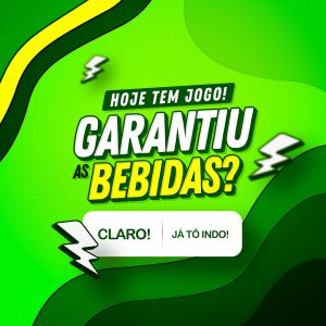 Distribuidora Hoje Tem Jogo Já Garantiu as Bebidas Social Media PSD Editável