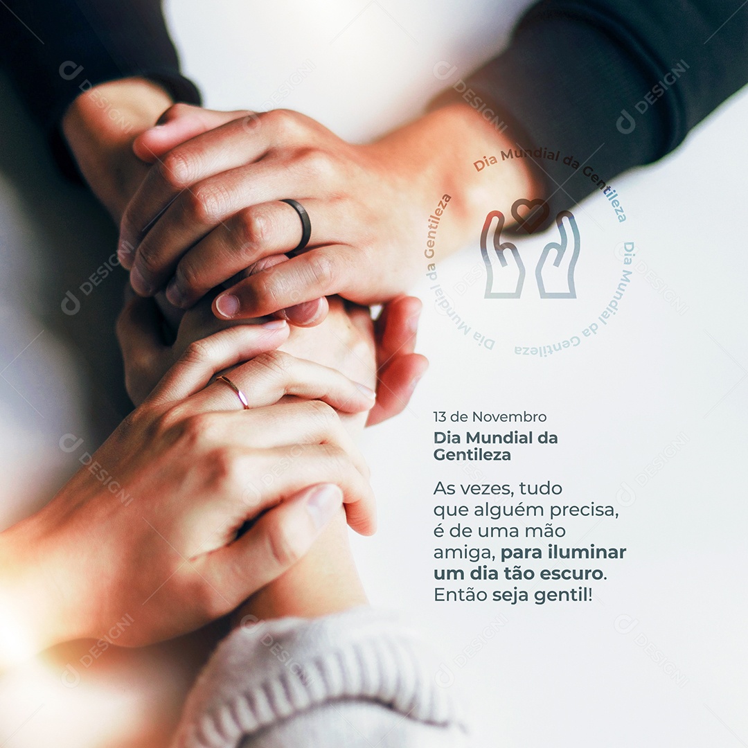 Social Media Dia Mundial da Gentileza 13 de Novembro PSD Editável