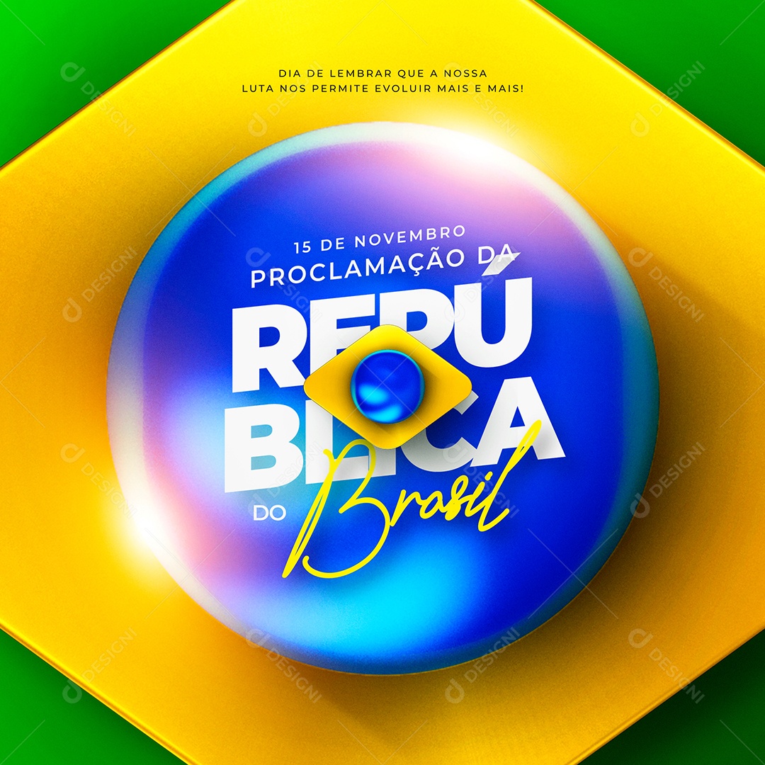 Proclamação Da República 15 de Novembro Social Media PSD Editável