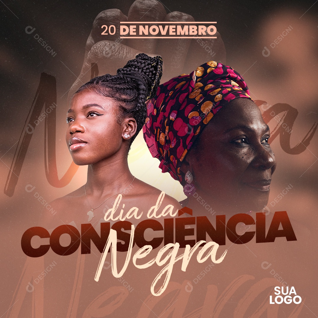 Dia da Consciência Negra Vidas Negras Importam Social Media PSD Editável
