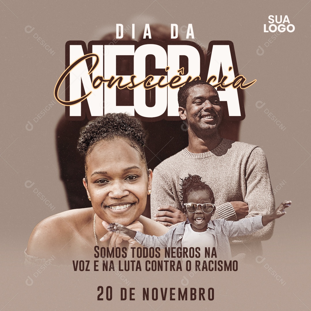 Dia da Consciência Negra Vidas Negras Importam Social Media PSD Editável