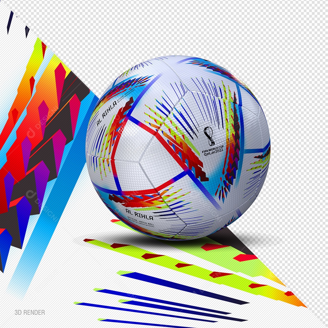 Bola da Copa Mundo Elemento 3D para Composição PSD