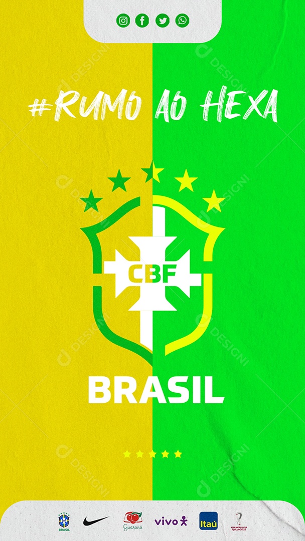 Story Rumo ao Hexa Social Media PSD Editável