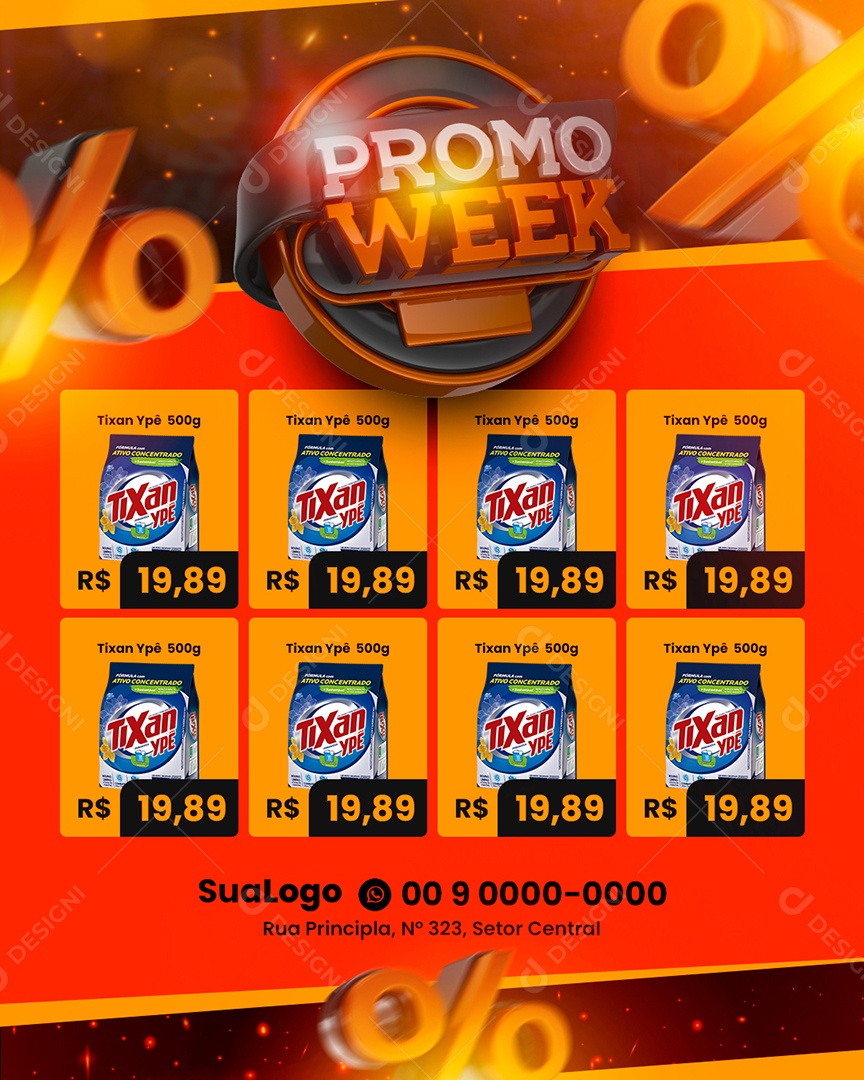 Encarte Supermercado Promo Week Black Friday Social Media PSD Editável