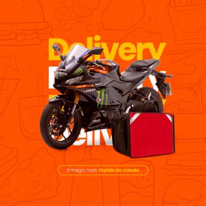 Delivery Entrega Mais Rápida da Cidade Social Media PSD Editável