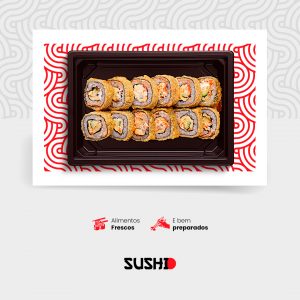 Alimentos Frescos e Bem Preparados Sushi Comida Japonesa Social Media PSD Editável