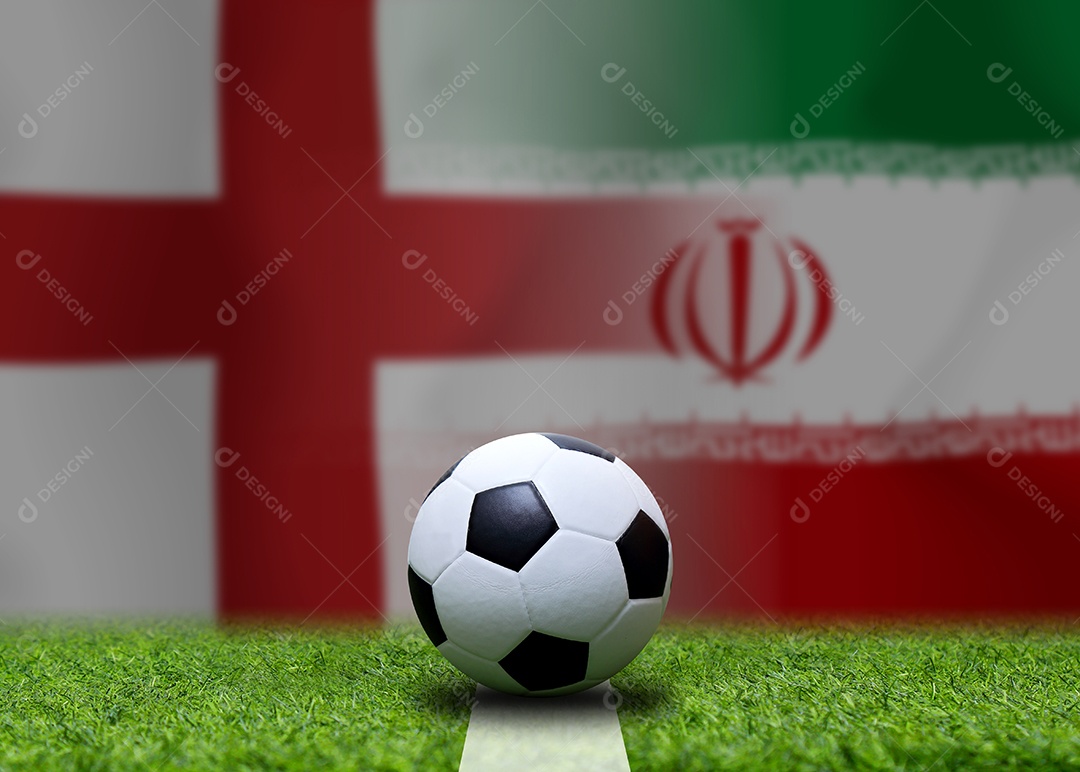 Competição da Copa de Futebol entre a Inglaterra nacional e o Irã nacional.