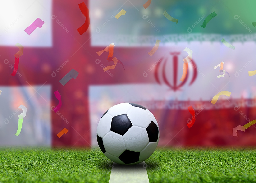 Competição da Copa de Futebol entre a Inglaterra nacional e o Irã nacional.