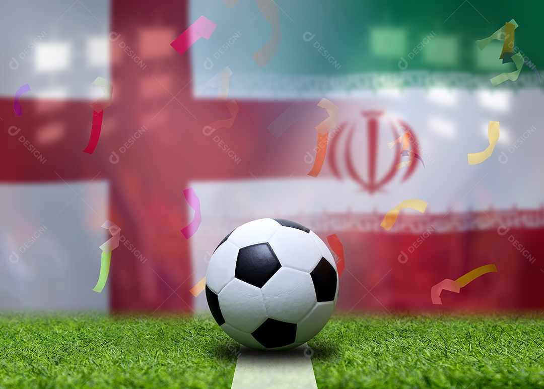 Competição da Copa de Futebol entre a Inglaterra nacional e o Irã nacional.