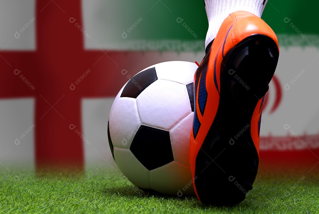Competição da Copa de Futebol entre a Inglaterra nacional e o Irã nacional.