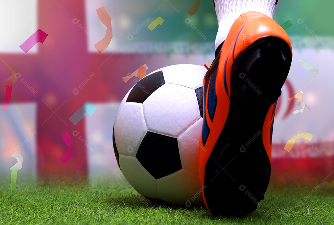 Competição da Copa de Futebol entre a Inglaterra nacional e o Irã nacional.