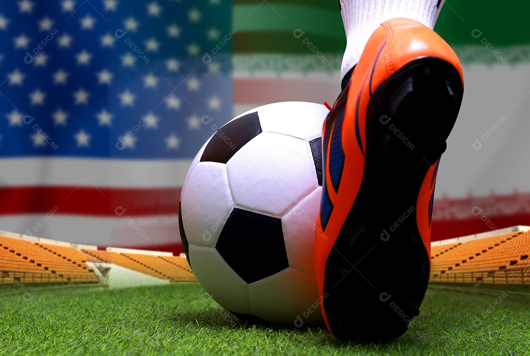 Competição da Copa de Futebol entre a Inglaterra nacional e o Irã nacional.