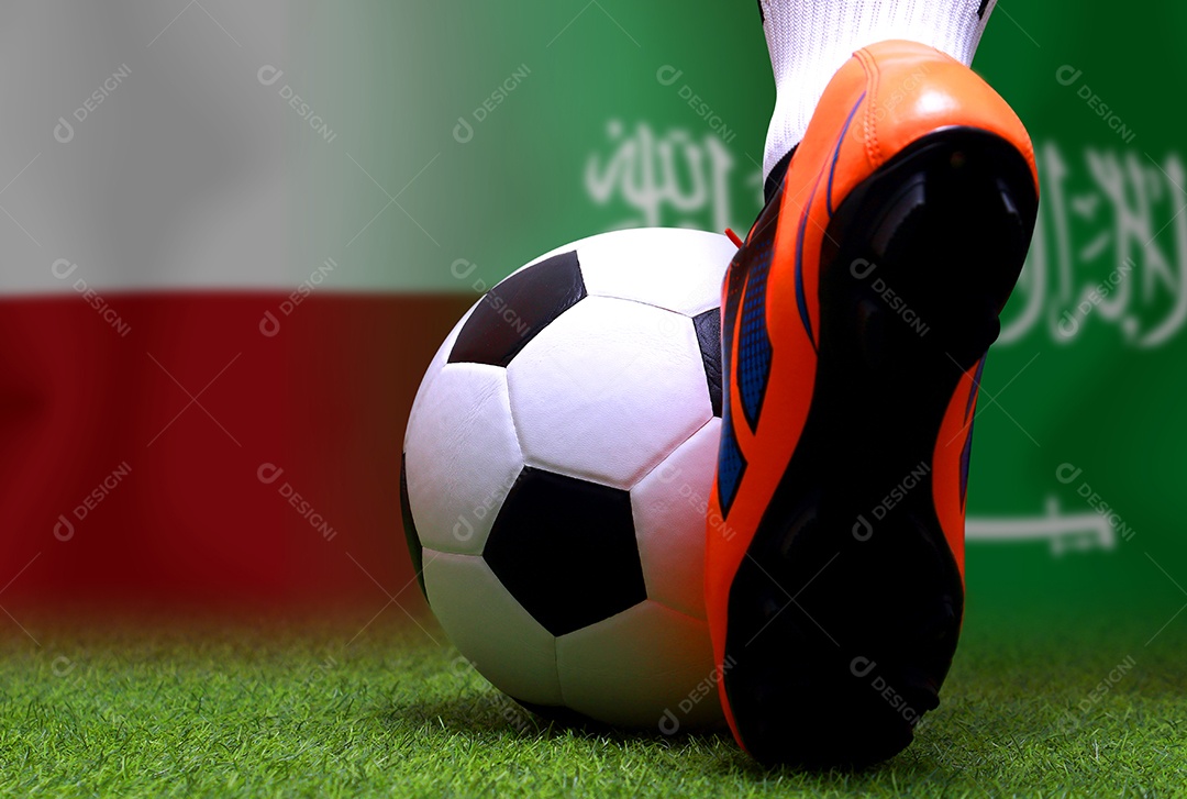 Competição da Copa de Futebol entre o México nacional e a Arábia Saudita nacional.