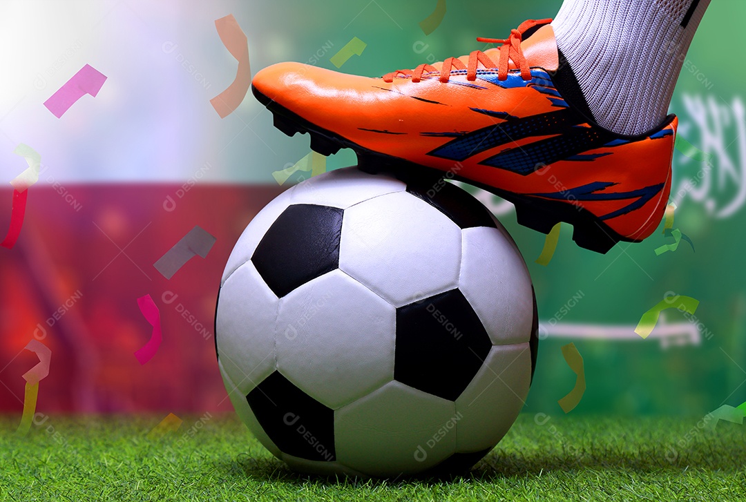 Competição da Copa de Futebol entre o México nacional e a Arábia Saudita nacional.