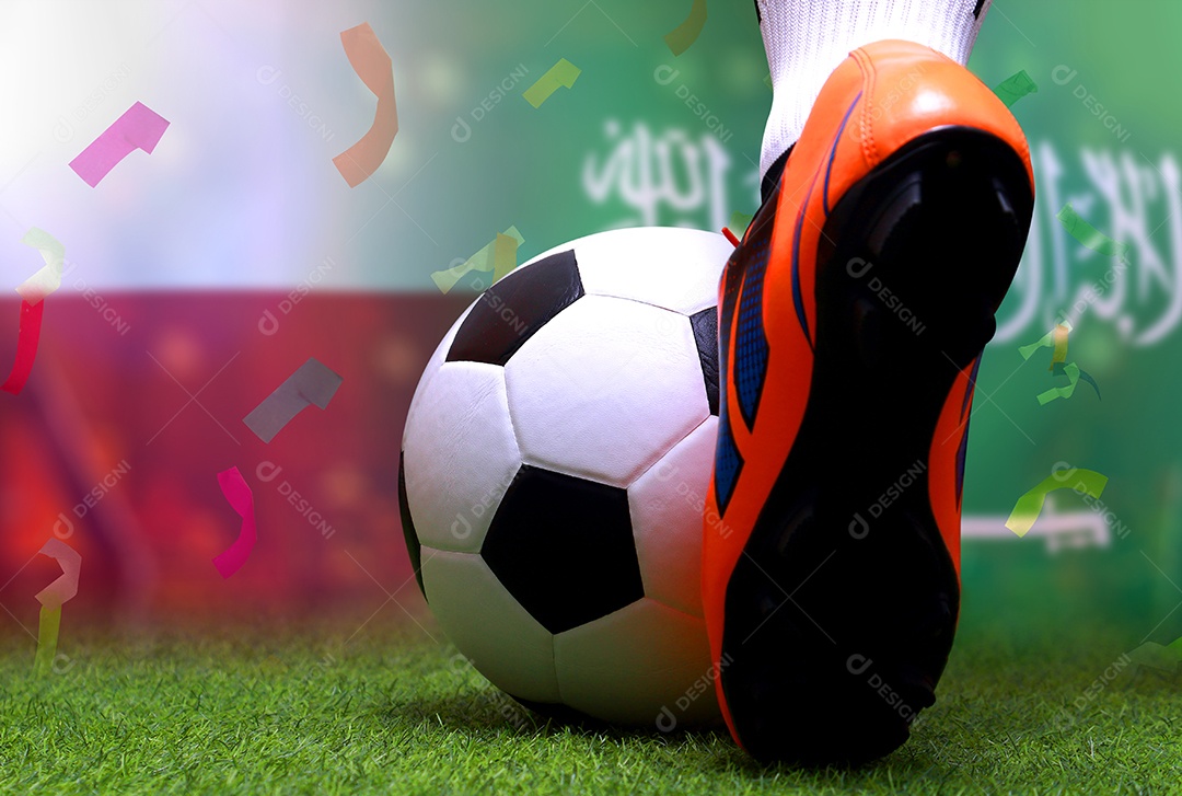 Competição da Copa de Futebol entre o México nacional e a Arábia Saudita nacional.