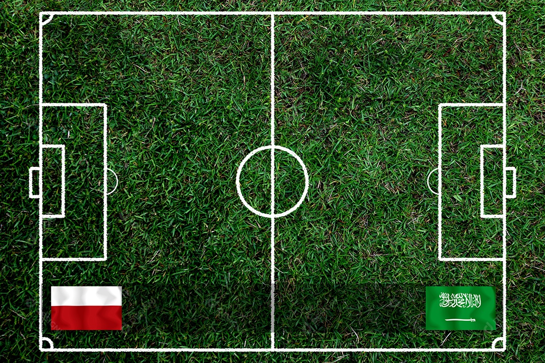 Competição da Copa de Futebol entre o México nacional e a Arábia Saudita nacional.