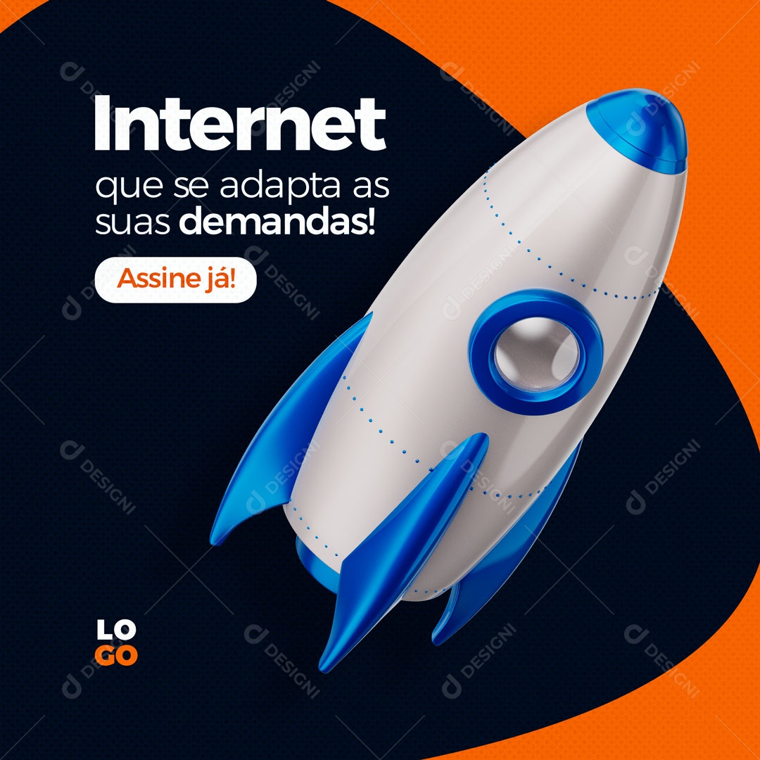 Internet Que se Adapata as Suas Demandas Provedor de Internet Social Media PSD Editável