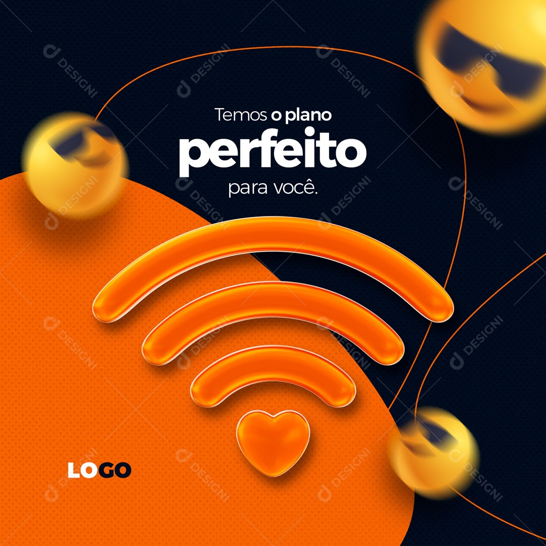 Temos o Plano Perfeito para Você Provedor de Internet Social Media PSD Editável