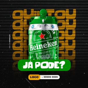 Já Pode Heineken Cervejaria Social Media PSD Editável