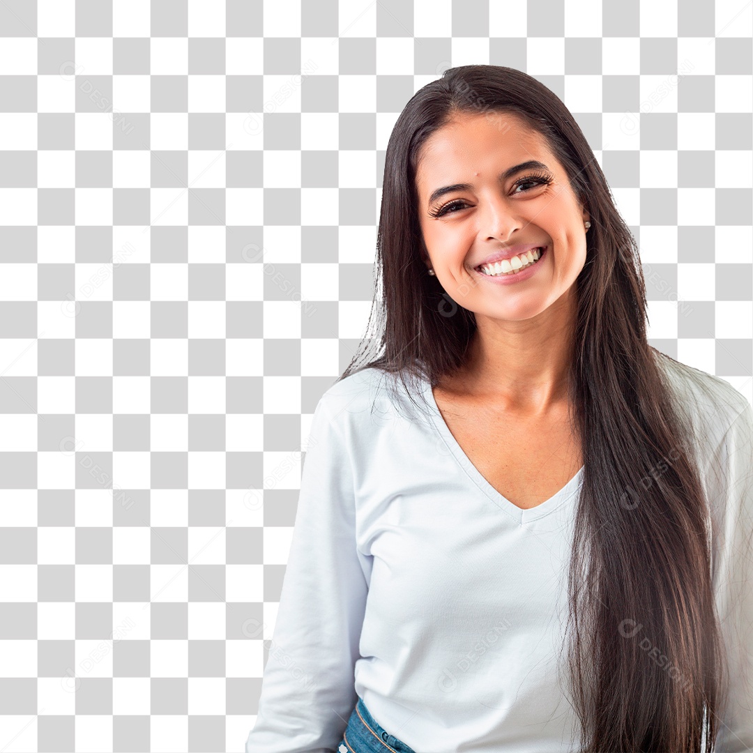 Linda mulher jovem pousando para foto