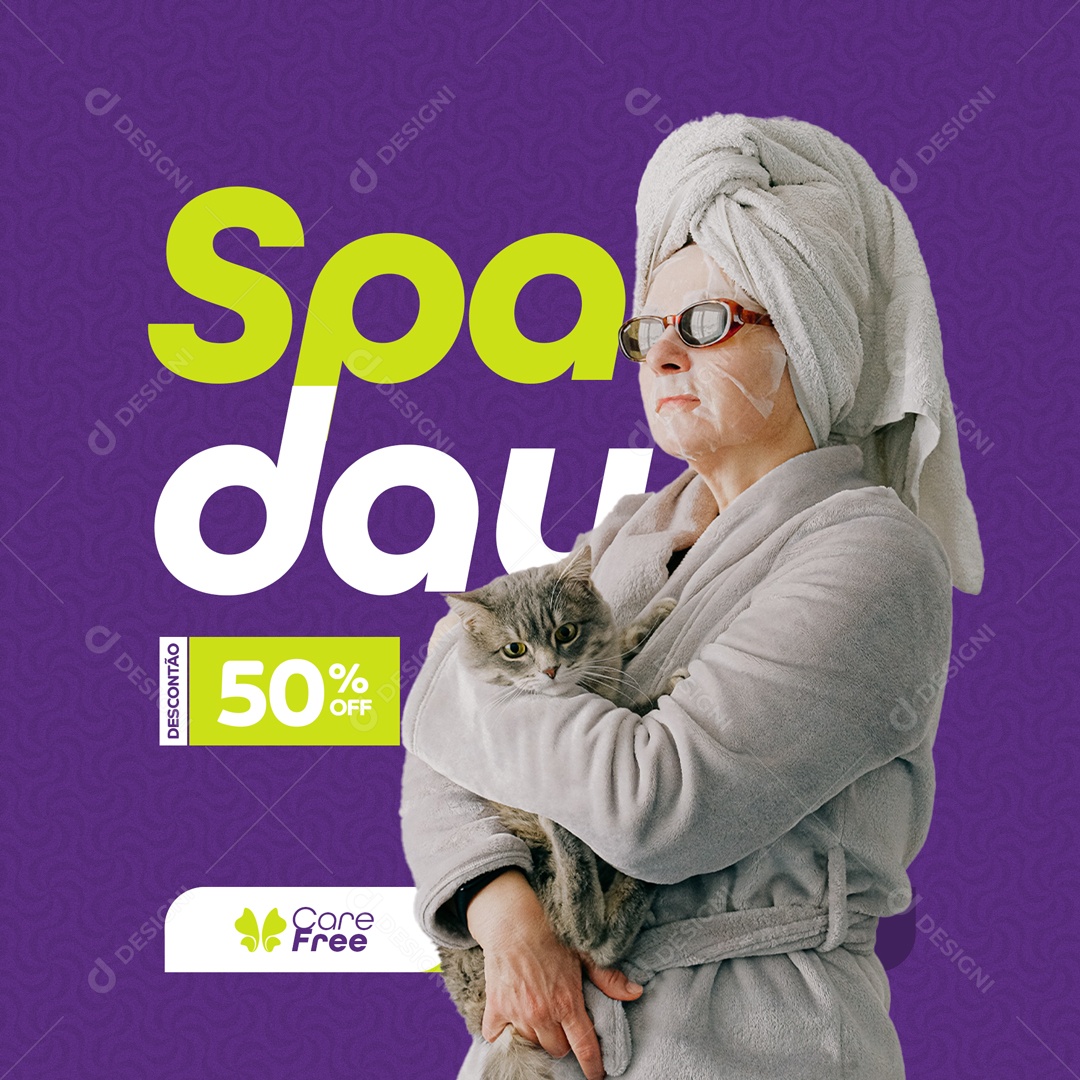 SPA Day Descontão  50% Off Social Media PSD Editável