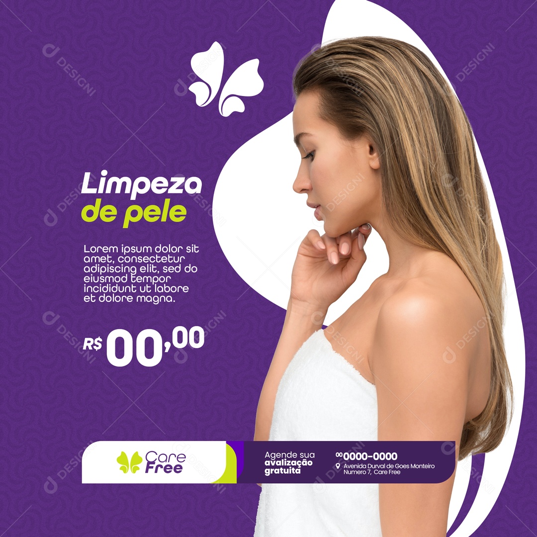 Limpeza de Pele SPA Social Media PSD Editável