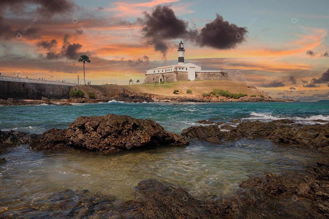 Farol da Barra Ponto turístico de Salvador Bahia Brasil.