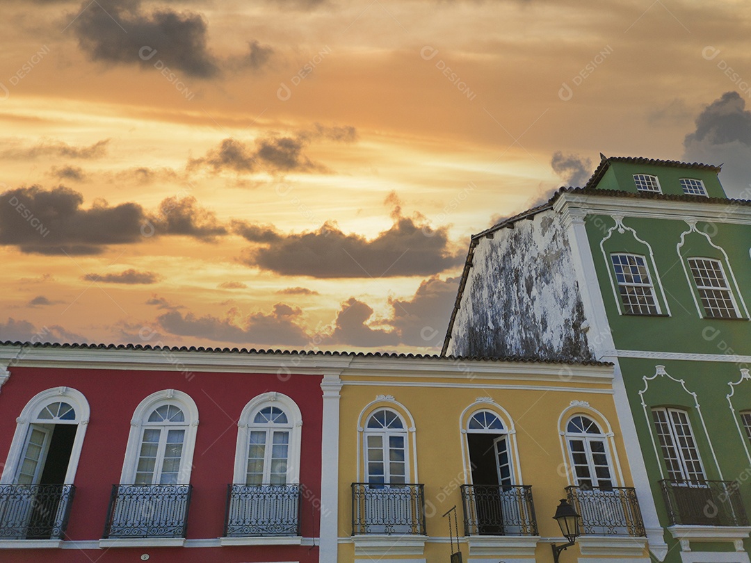 Centro histórico do Pelourinho de Salvador Bahia Brasil.