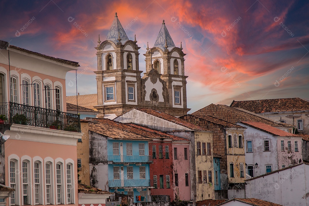 Centro histórico do Pelourinho de Salvador Bahia Brasil.