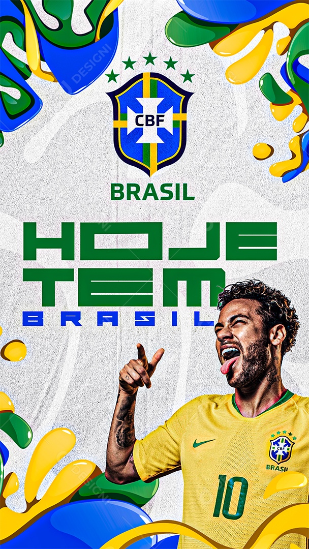 Social Media Futebol Hoje Tem Brasil PSD Editável