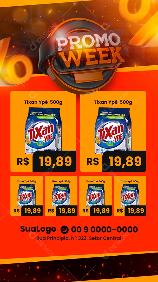 Story Encarte Supermercado Promo Week Black Friday Social Media PSD Editável