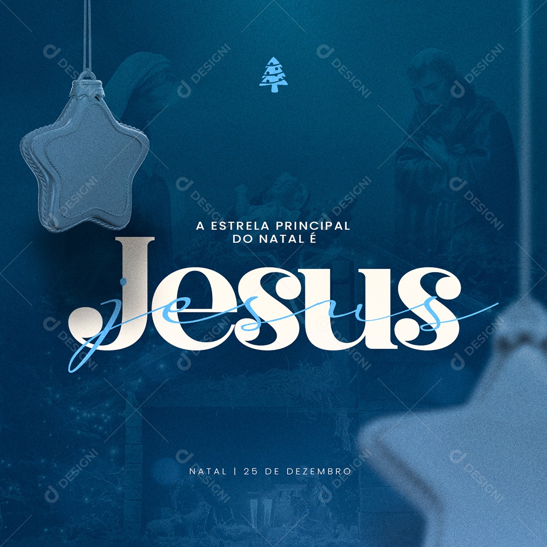 A Estrela Principal do Natal é Jesus Feliz Natal Social Media PSD Editável