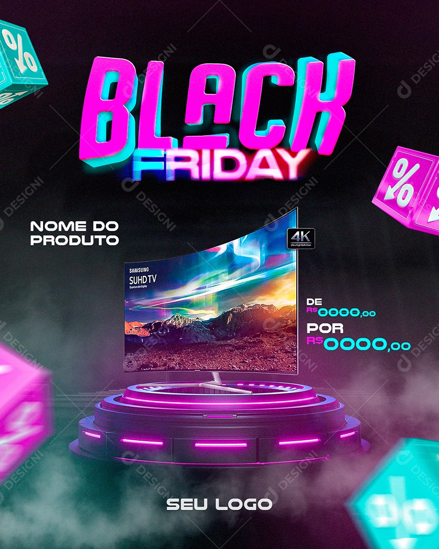 Black Friday Venha Conferir Social Media PSD Editável