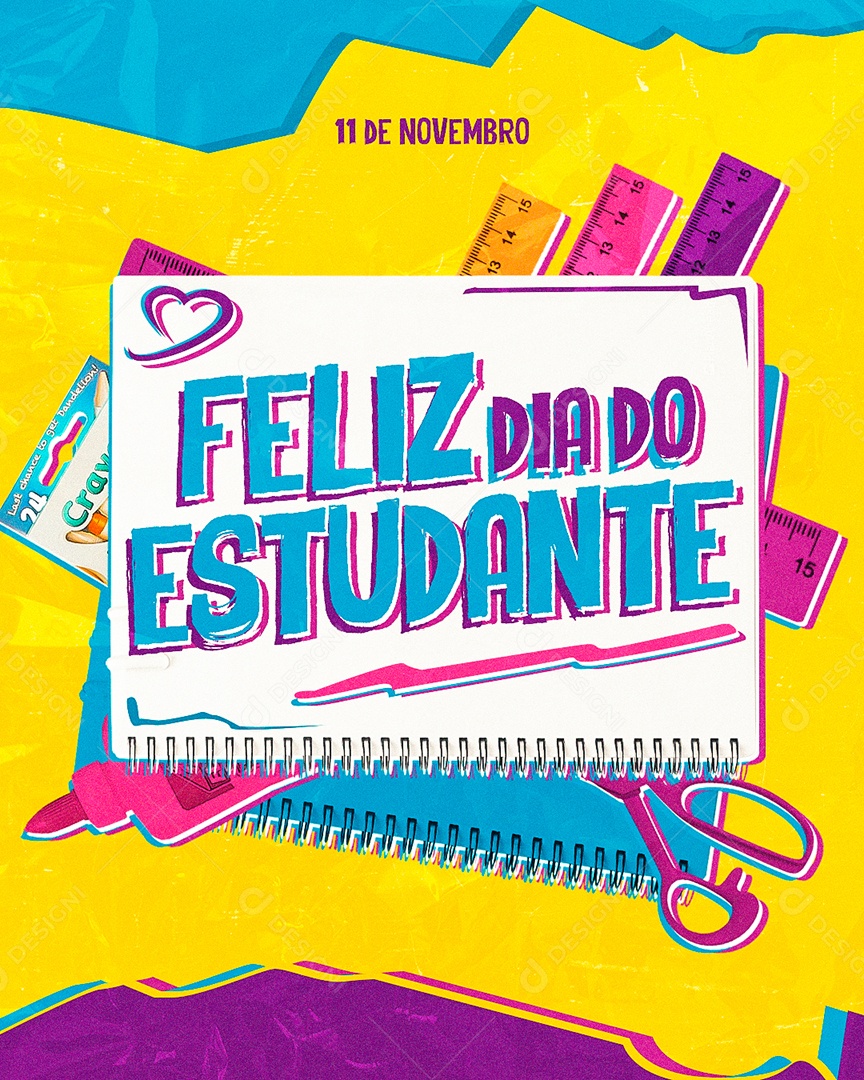 Dia do Estudante 11 de Novembro Social Media PSD Editável