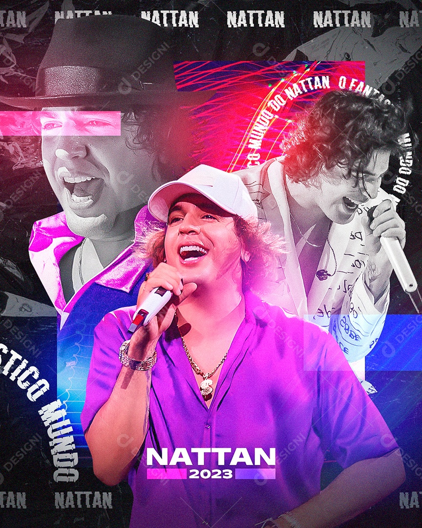 Flyer Show Nattan Social Media PSD Editável