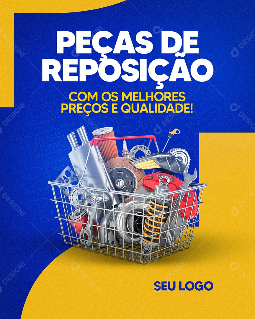 Peças de Reposição Com os Melhores Preços e Qualidade Social Media PSD Editável