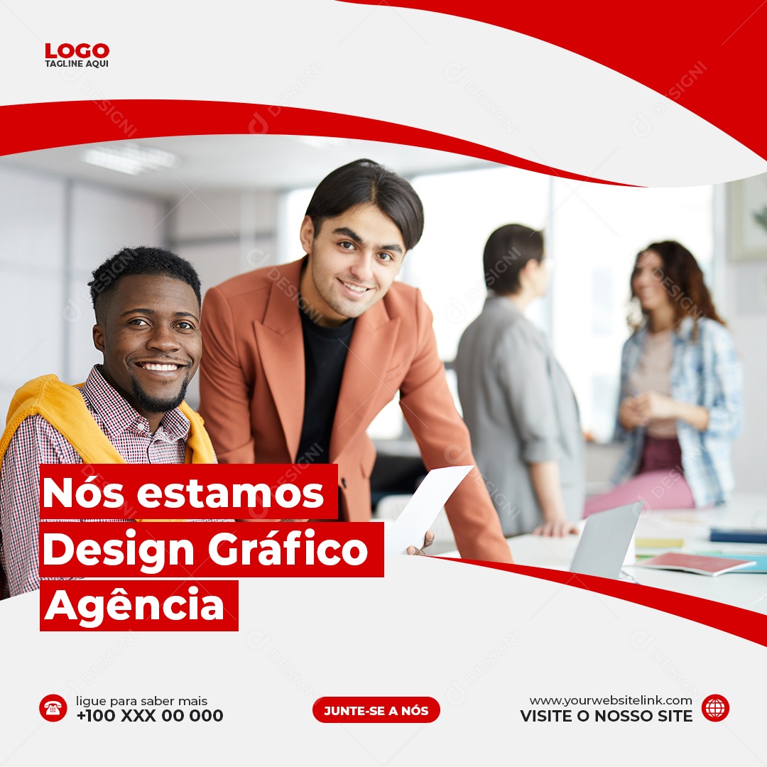 Social Media Nós Estamos Design Gráfico PSD Editável