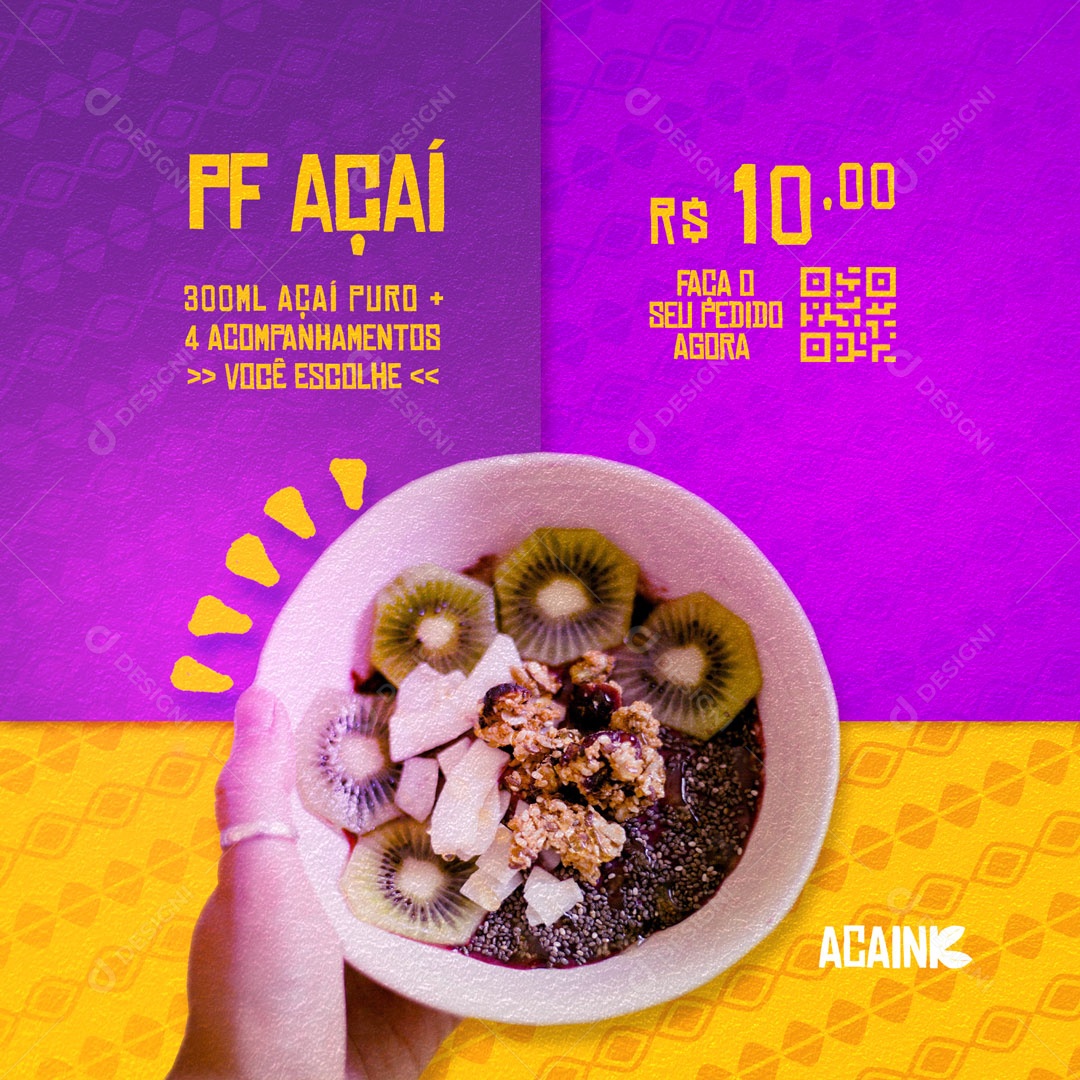 Açaiteria Açai Social Media PSD Editável