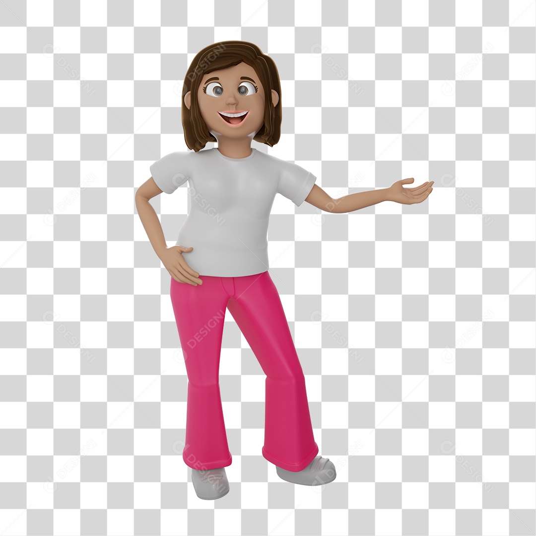 Ilustração de Mulher Outubro Rosa PNG Transparente