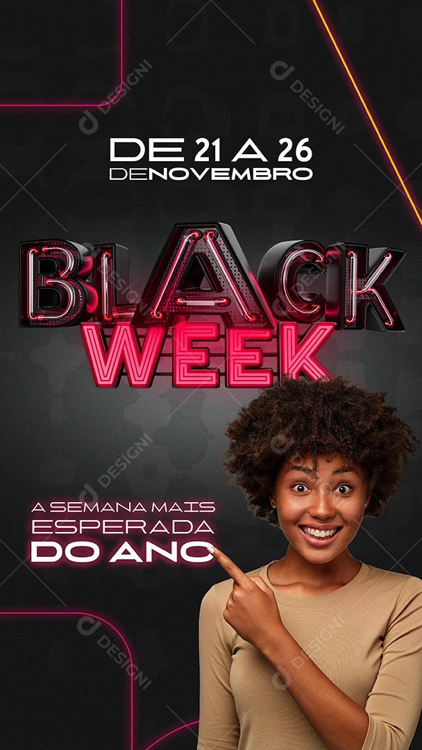Story Black Week a Semana Mais Esperada do Ano Social Media PSD Editável