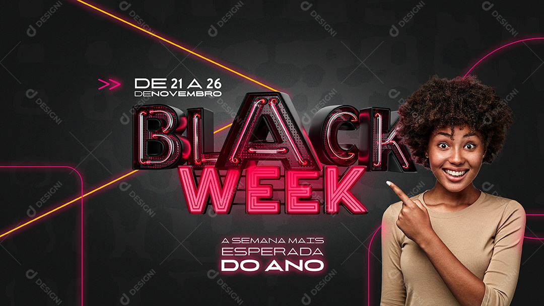 Banner Black Week a Semana Mais Esperada do Ano Social Media PSD Editável
