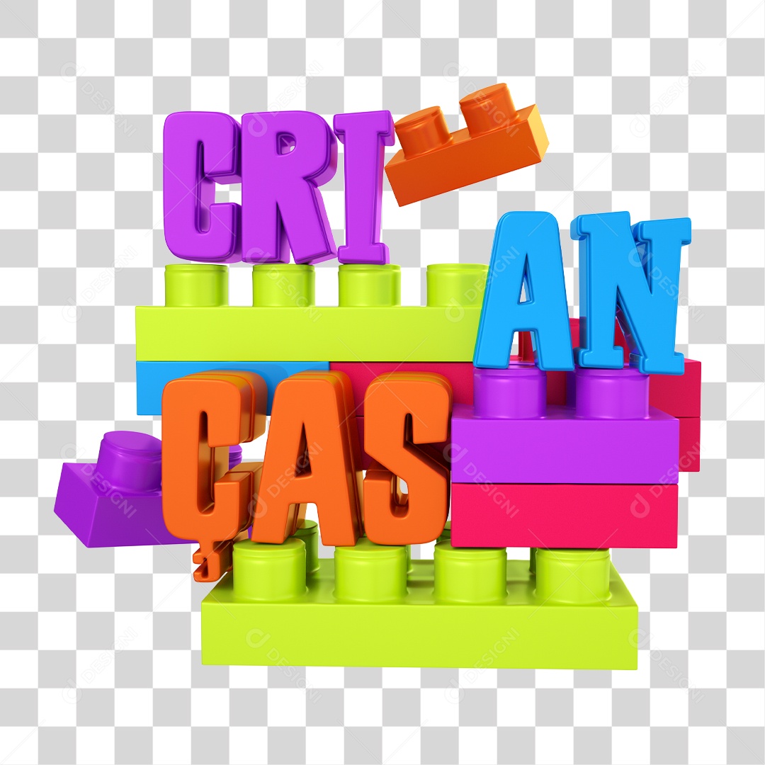 3D Stamp For Children Compositing PNG Transparent