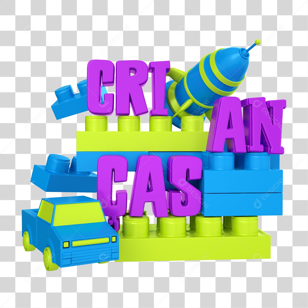 Selo 3D Para Composição Crianças PNG Transparente