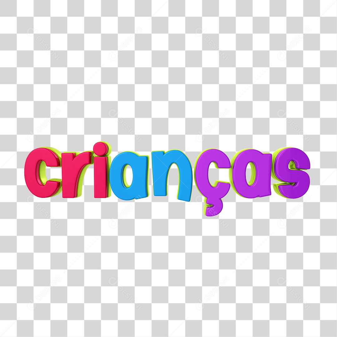 Selo 3D Dia das Crianças PNG Transparente Sem Fundo