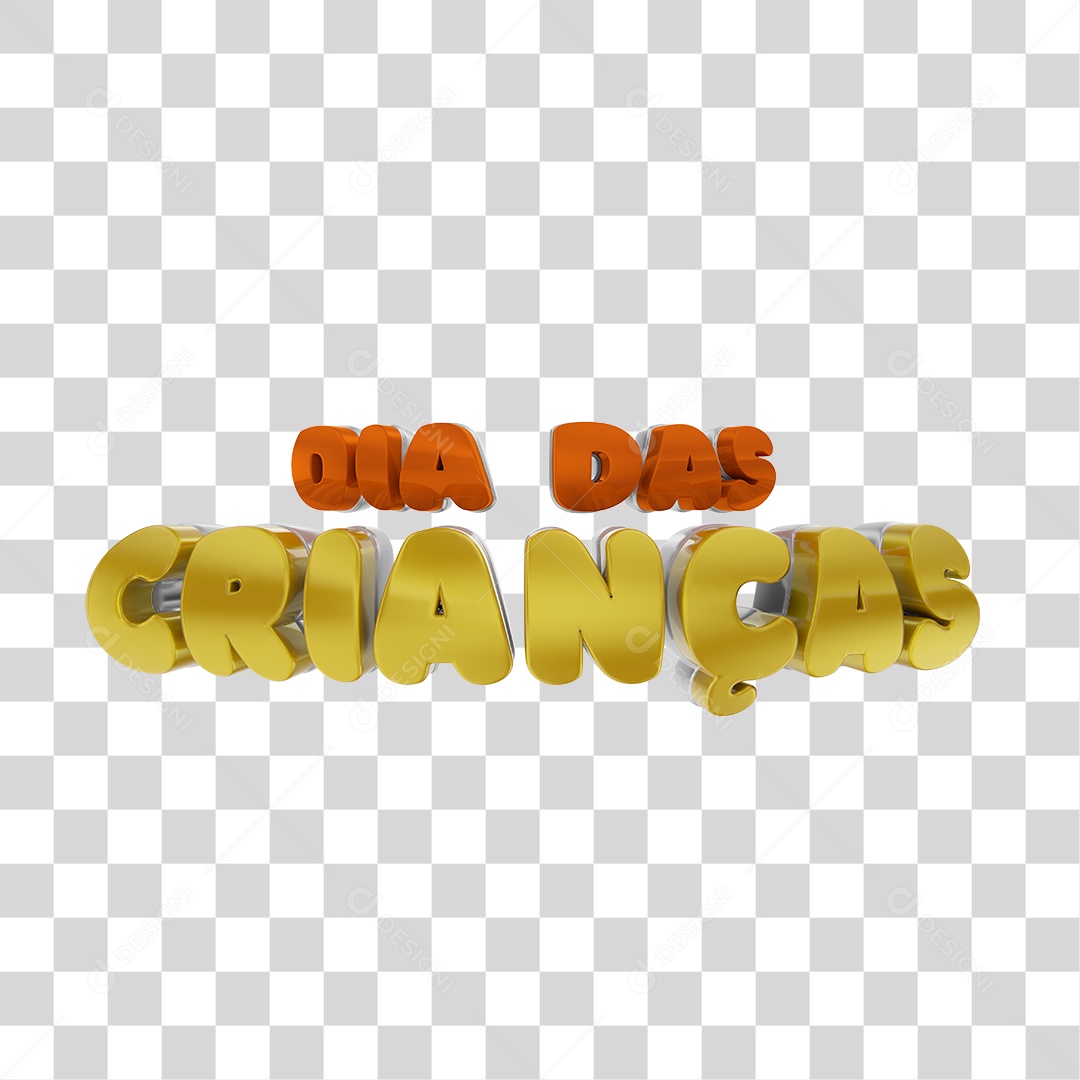 Selo 3D Dia das Crianças PNG Transparente Sem Fundo